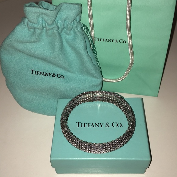 Tiffany & Co. Somerset Mesh Weave Bangle Bracelet - Picture 2 of 7